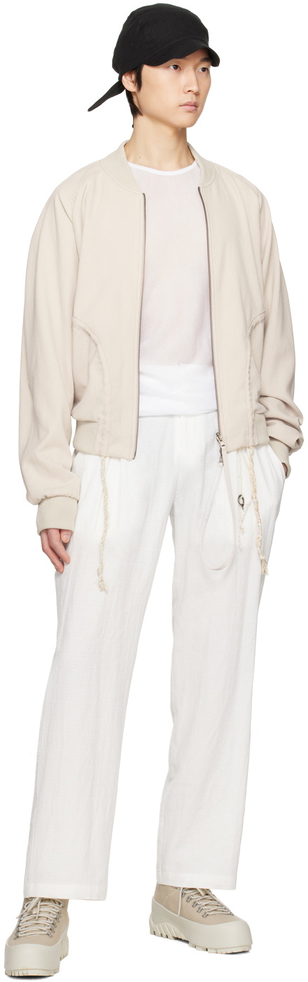 Hyein Seo Off-White Reversible Bomber Jacket