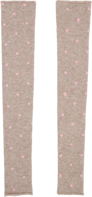Photo: Ashley Williams Beige Knit Arm Warmers