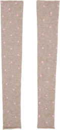 Ashley Williams Beige Knit Arm Warmers