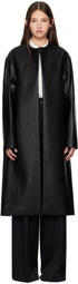 GIA STUDIOS Black Alexis Faux-Leather Coat