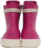 Rick Owens Pink Leather High Sneakers