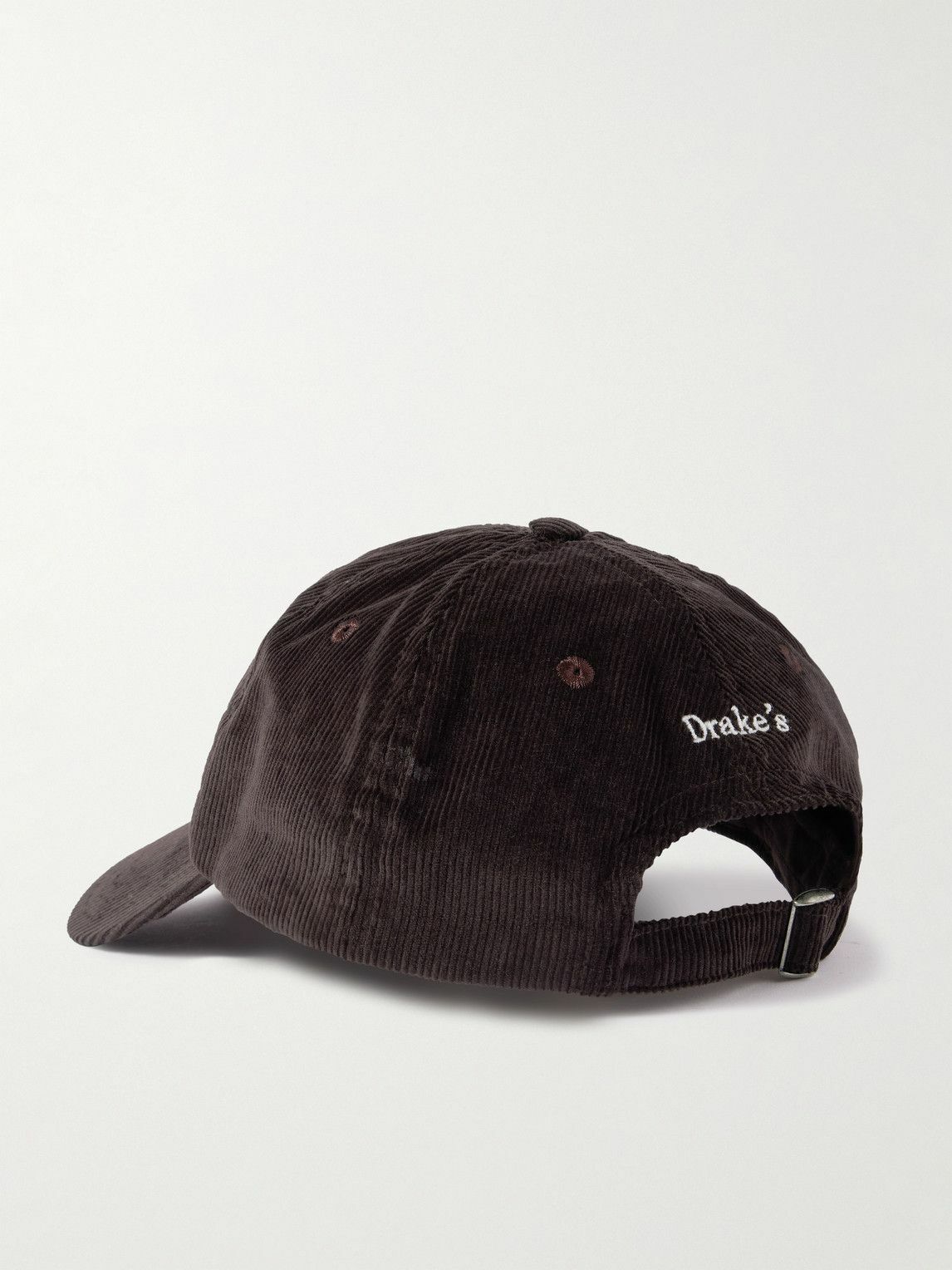 Drake's - HIM Embroidered Cotton-Corduroy Baseball Cap