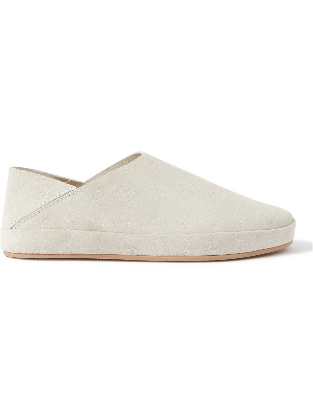 Photo: Mulo - Collapsible-Heel Suede Loafers - Neutrals