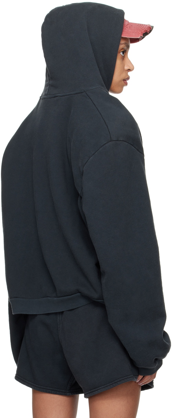 GREG ROSS Black Shoulder Pad Hoodie
