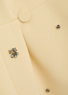 Huishan Zhang Milo Crystal-embellished Crepe Blazer Light Yellow