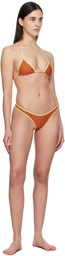 Miaou Orange & Yellow Jo Bikini Top