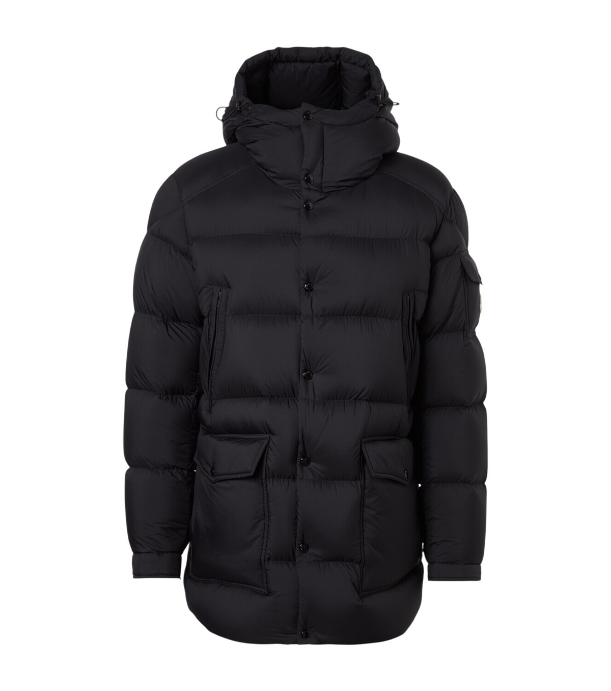 Moncler - Sattouf Logo-Print Shell Hooded Jacket - Blue Moncler