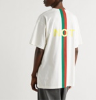 Gucci - Oversized Printed Cotton-Jersey T-Shirt - White