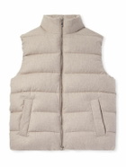 Incotex - Montedoro Quilted Cashmere-Blend Down Gilet - Neutrals