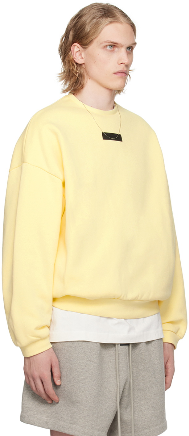 Fear of God ESSENTIALS Yellow Crewneck Sweatshirt Fear Of God Essentials