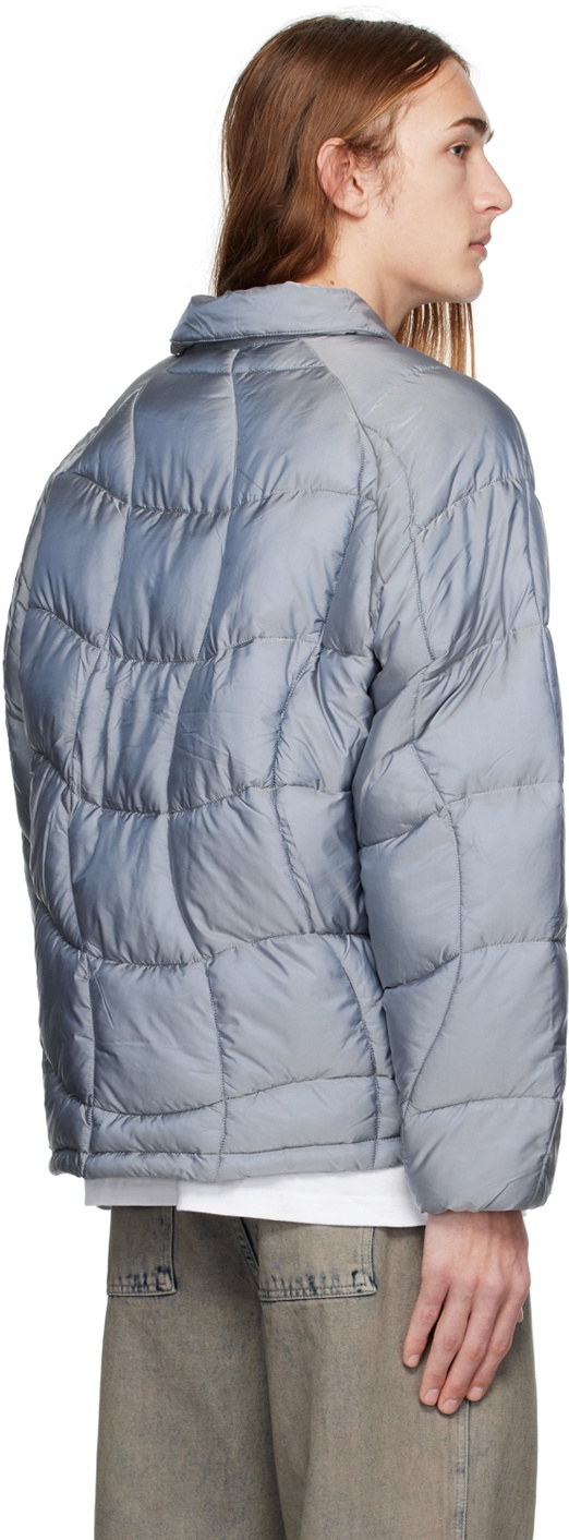 Dime Gray Wave Puffer Jacket Dime