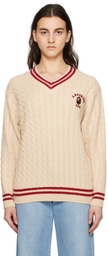 BAPE Beige College Sweater