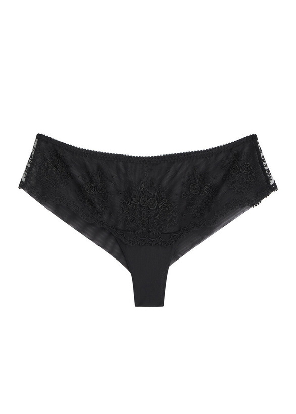 Photo: Simone PÉRÈLE Intrigue Embroidered Tulle Briefs Black