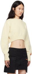 Heron Preston Off-White Cropped Sweater