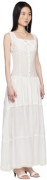 Frankies Bikinis White Christabelle Ruffle Maxi Dress
