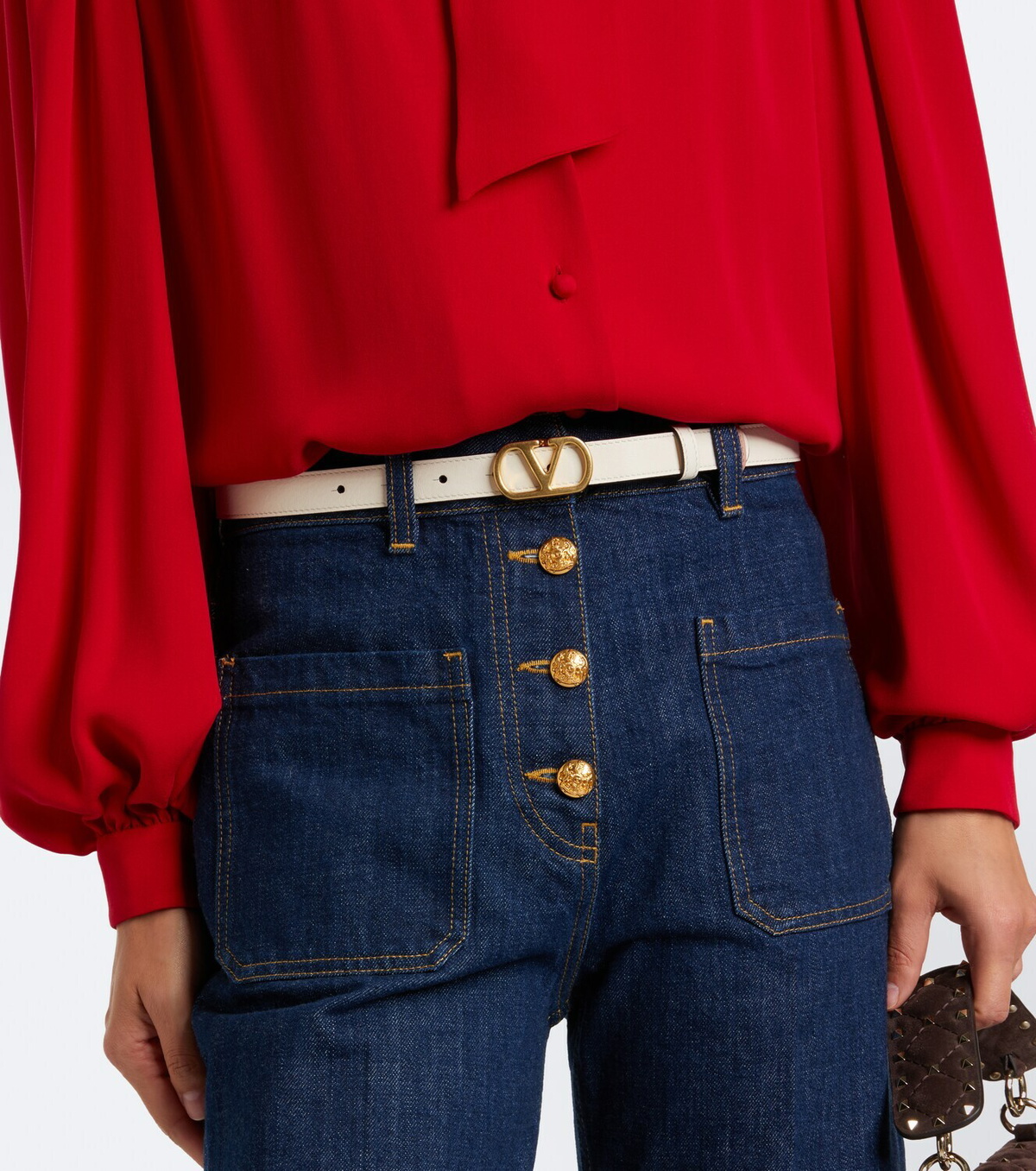 Valentino Garavani VLogo reversible leather belt