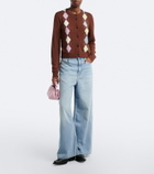 Ganni Argyle cotton cardigan