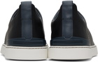 ZEGNA Black Triple Stitch Low Top Sneakers