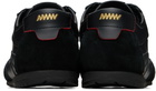 Hugo Black Suede Paneled Retro Sneakers