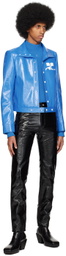 Courrèges Blue Iconic Vinyl Jacket