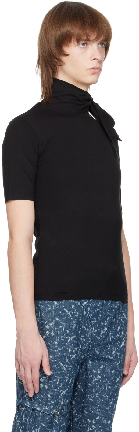 The World Is Your Oyster Black Strap Turtleneck