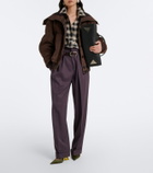 The Attico Oversized suede bomber jacket