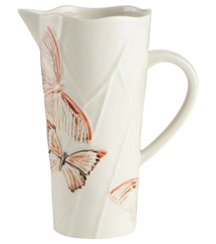 Photo: Bordallo Pinheiro Cloudy Butterflies pitcher by Claudia Schiffer
