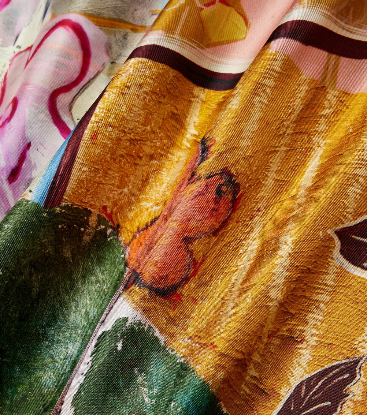 Alémais x MLAK printed silk twill scarf