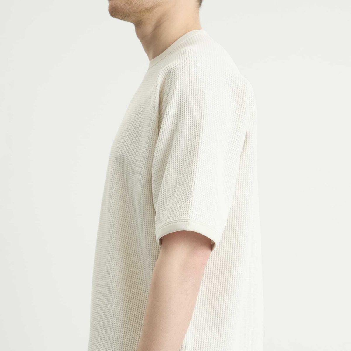Goldwin Men's Waffle Light T-Shirt in Ivory