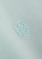 Anine Bing Kam Logo-embroidered Cotton Shorts Light Blue