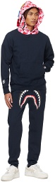 BAPE Navy ABC Camo Shark Sweatpants