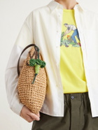 JW Anderson - Broccoli Crocheted Cotton and Leather Bag Charm