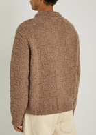 Ymc Rat Pack Wool-blend Cardigan Taupe
