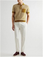 Loro Piana - Slim-Fit Cashmere and Silk-Blend Chenille Polo Shirt - Yellow