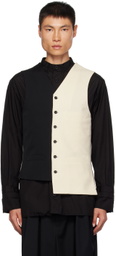 Yohji Yamamoto Black & White Paneled Vest
