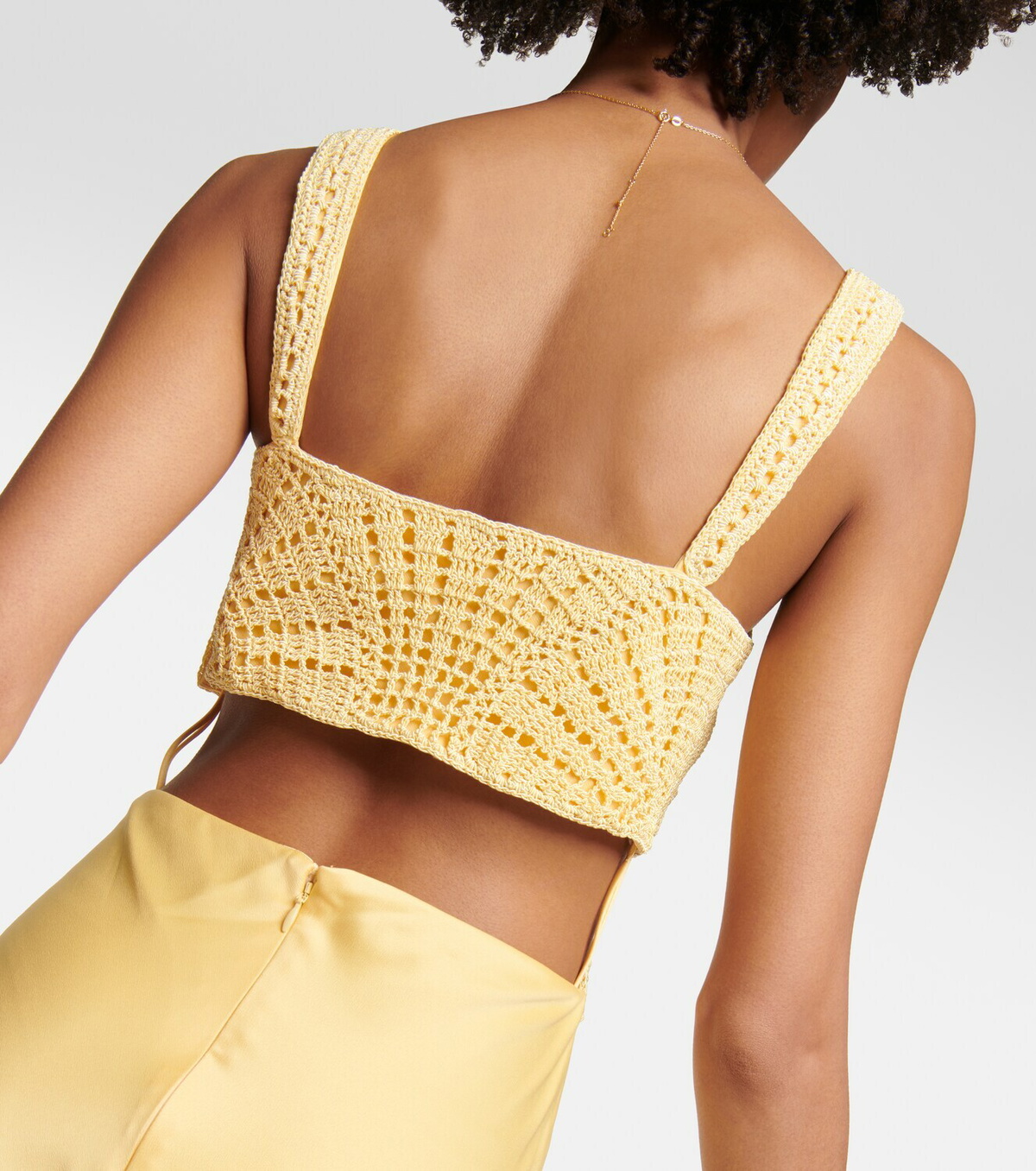 Simkhai - Roberta crochet and satin maxi dress