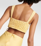 Simkhai - Roberta crochet and satin maxi dress