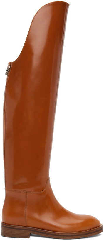 Photo: DURAZZI MILANO Tan Equestrian Boots