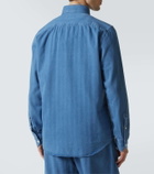 Frescobol Carioca Emilio herringbone denim shirt
