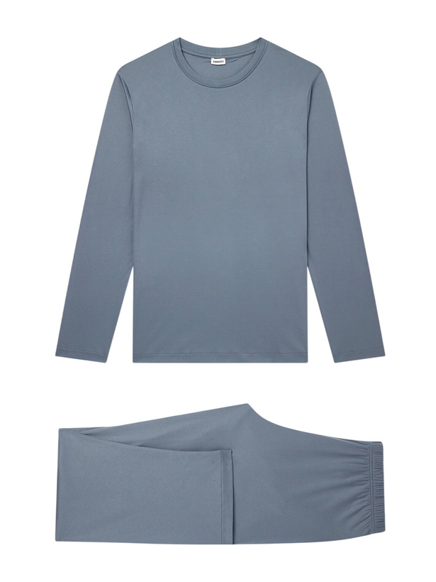 Photo: Zimmerli - Sea Island Cotton-Jersey Pyjama Set - Blue