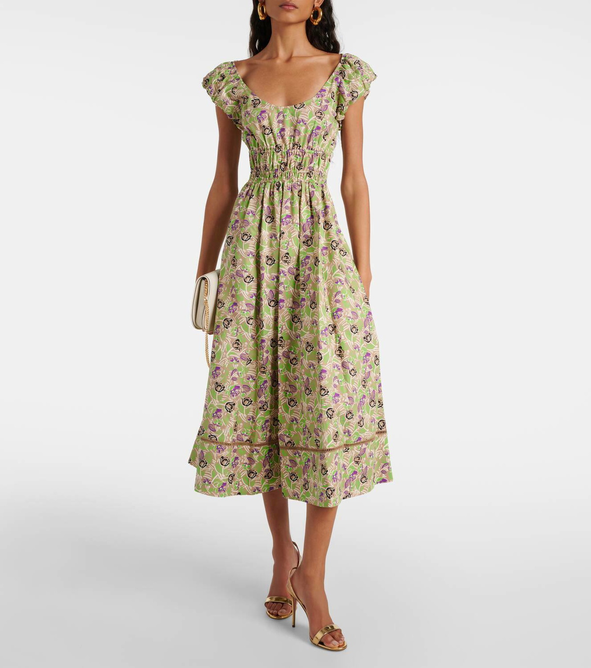 Tory Burch Floral cotton midi dress Tory Burch