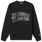 Billionaire Boys Club Men's Camo Arch Logo Crew Sweat in Black