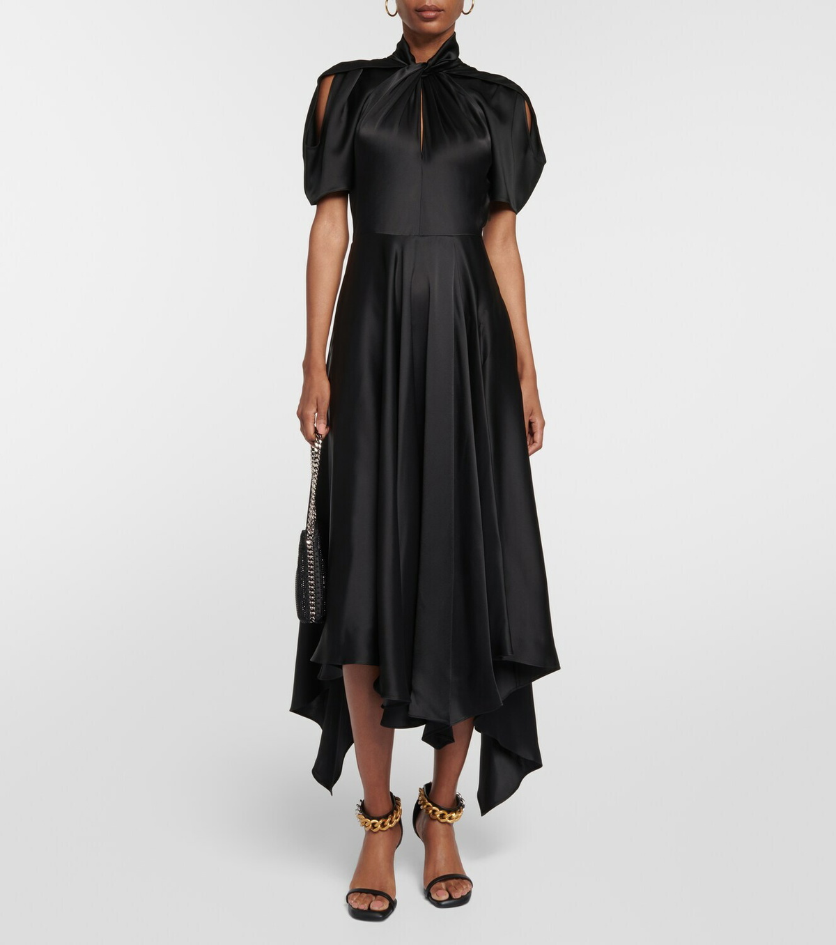 Robe Stella McCartney Une épaule En Satin - Collection Automne Taille 40 (8 US), Neuve Sans étiquettes