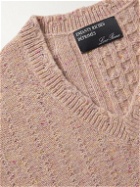 Enfants Riches Déprimés - Loro Piana Logo-Appliquéd Cable-Knit Cashmere Sweater - Pink