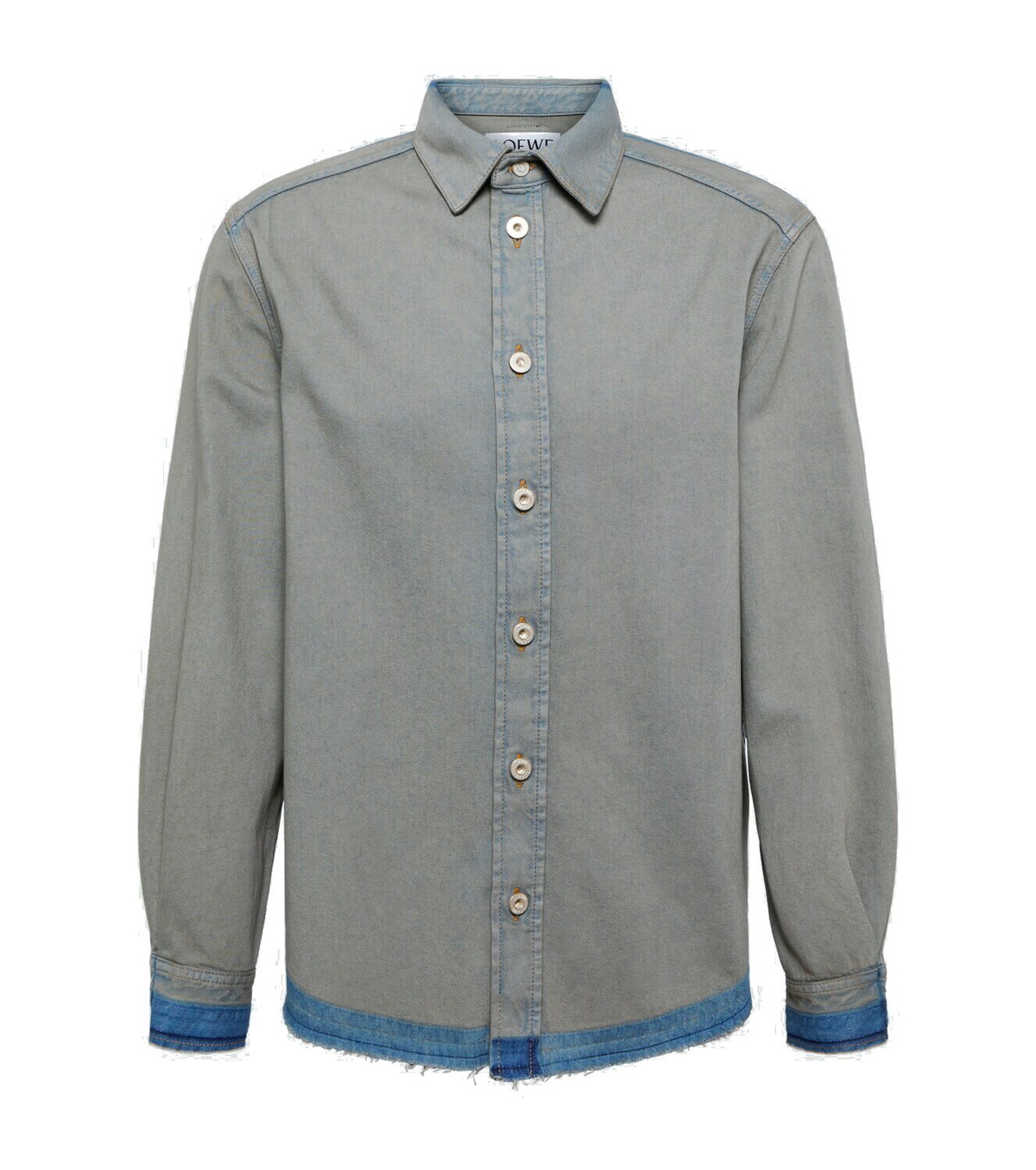 Loewe Men's Anagram Pocket Shirt in Midnight Blue Loewe