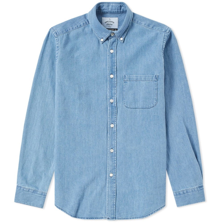 Photo: Portuguese Flannel Button Down Ganga Denim Shirt