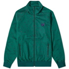 Needles Men's Poly Jacquard Patterned Track Jacket in Green