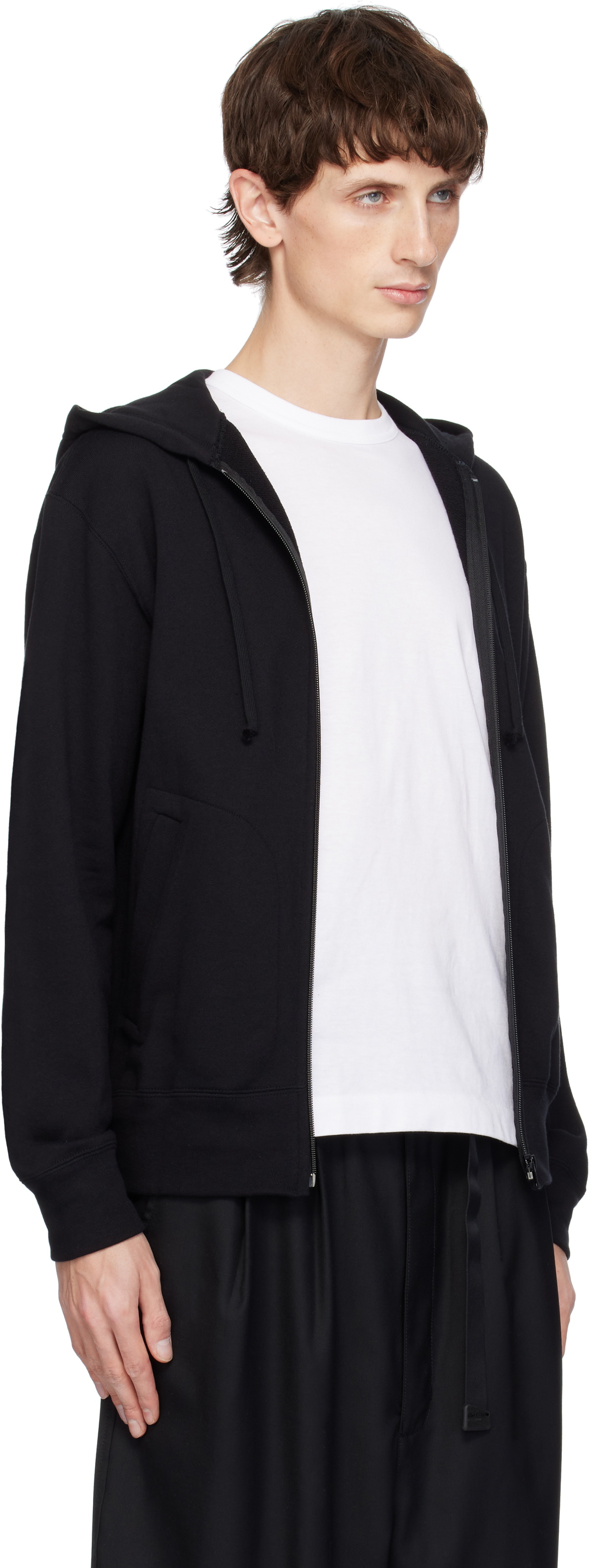 COMME des GARÇONS PLAY Black Zip Red Heart On Back Hoodie