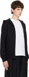 COMME des GARÇONS PLAY Black Zip Red Heart On Back Hoodie