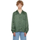 Dries Van Noten Green Viscose Twill Shirt